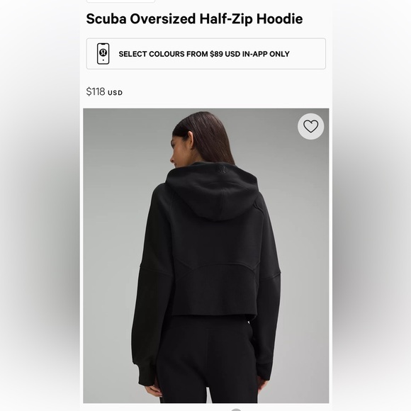 Lululemon Oversized Half-Zip Scuba Black - Picture 14 of 16